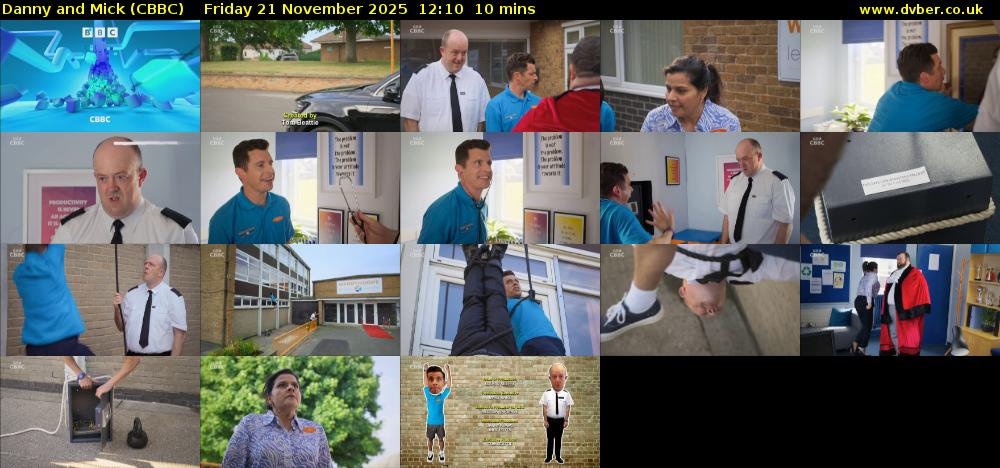 Danny and Mick (CBBC) Friday 21 November 2025 12:10 - 12:20
