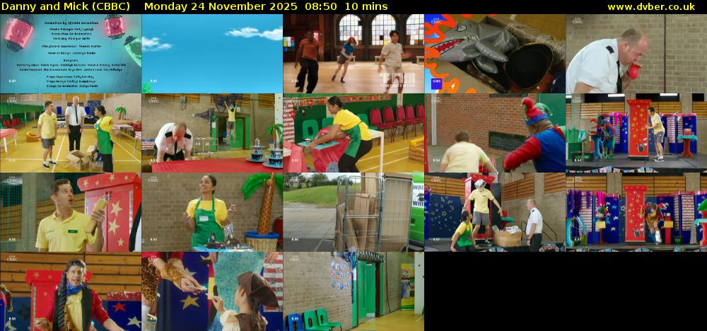 Danny and Mick (CBBC) Monday 24 November 2025 08:50 - 09:00