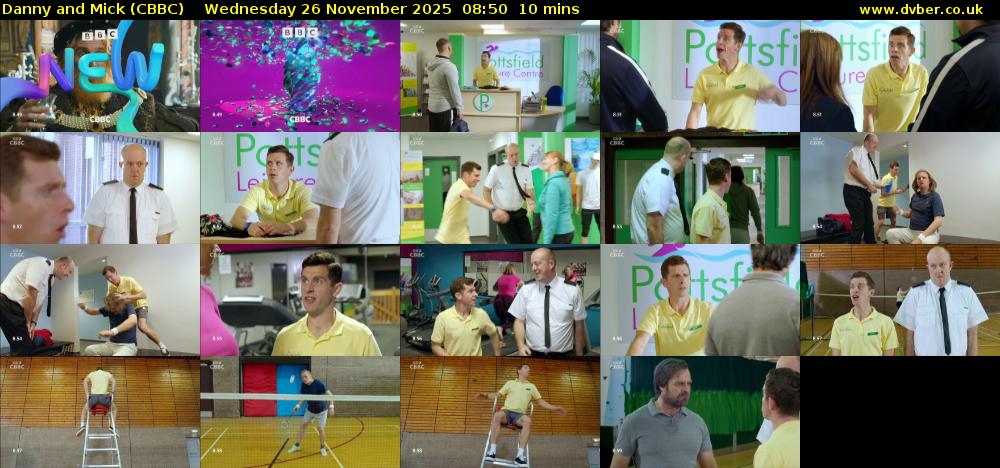 Danny and Mick (CBBC) Wednesday 26 November 2025 08:50 - 09:00