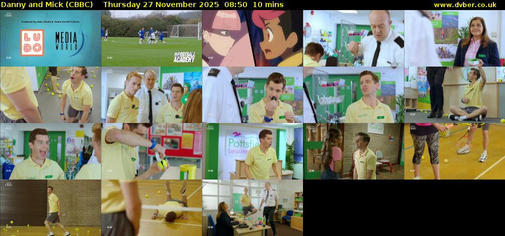Danny and Mick (CBBC) Thursday 27 November 2025 08:50 - 09:00