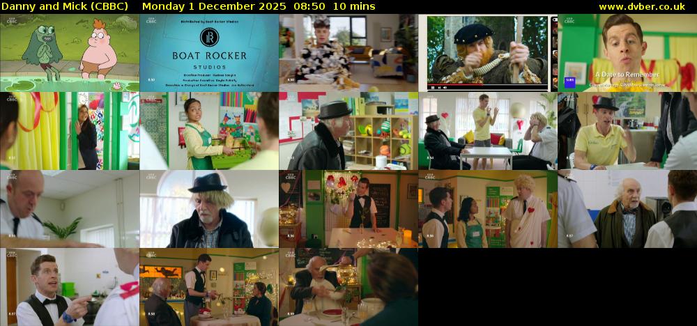 Danny and Mick (CBBC) Monday 1 December 2025 08:50 - 09:00