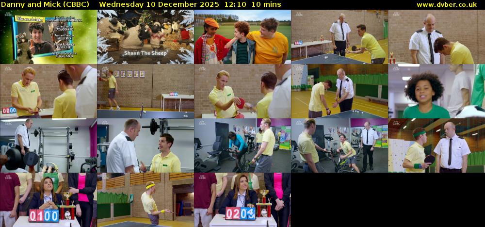 Danny and Mick (CBBC) Wednesday 10 December 2025 12:10 - 12:20