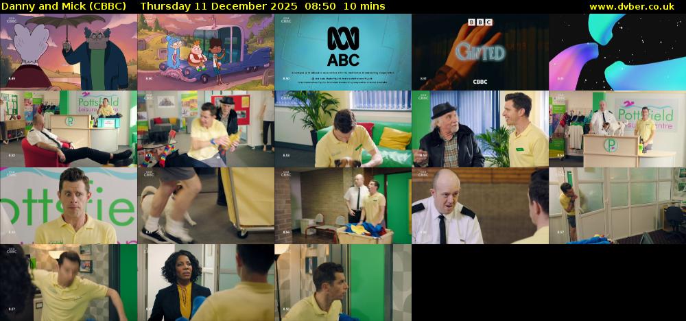 Danny and Mick (CBBC) Thursday 11 December 2025 08:50 - 09:00