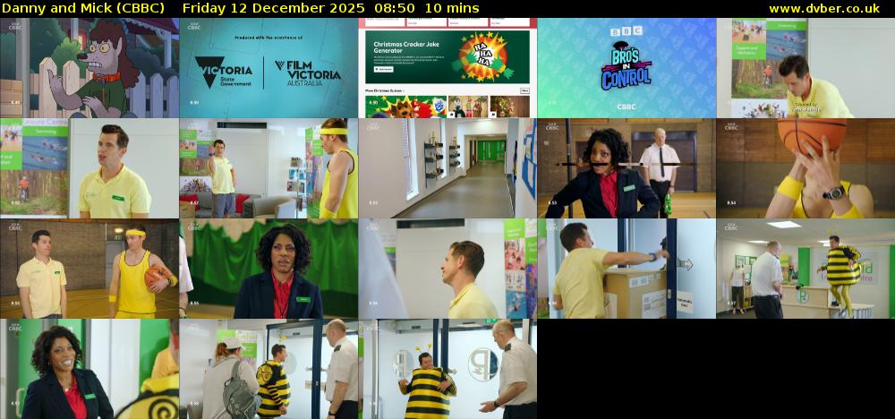 Danny and Mick (CBBC) Friday 12 December 2025 08:50 - 09:00