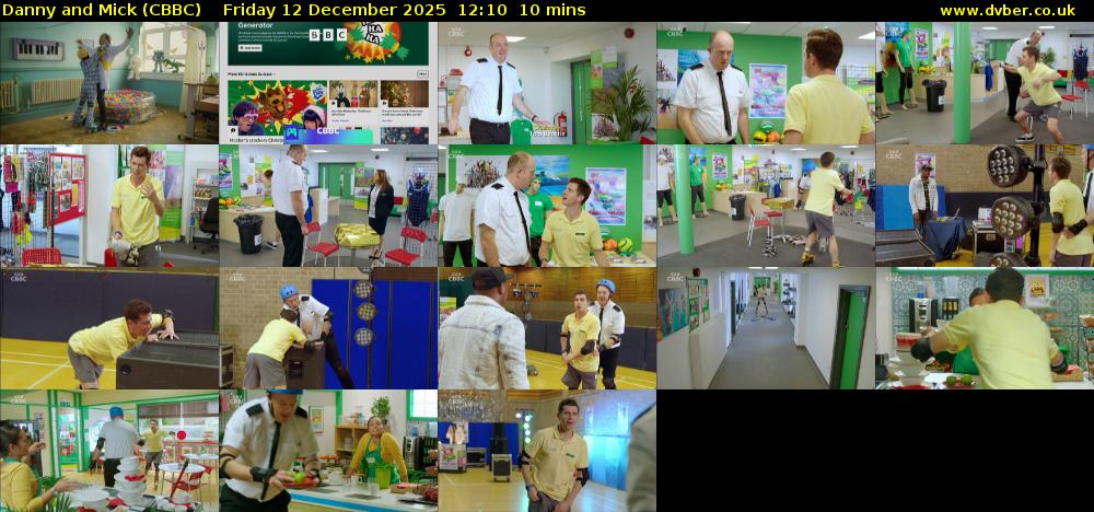 Danny and Mick (CBBC) Friday 12 December 2025 12:10 - 12:20