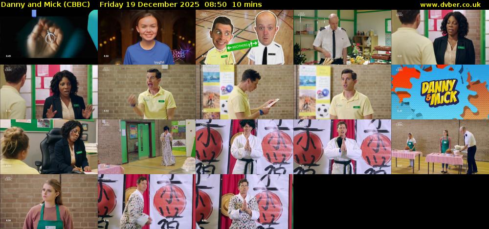 Danny and Mick (CBBC) Friday 19 December 2025 08:50 - 09:00