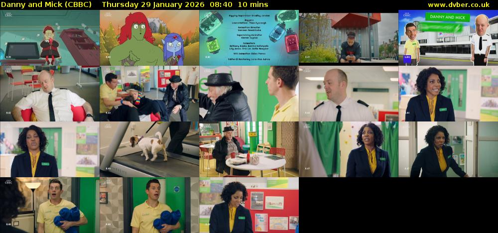 Danny and Mick (CBBC) Thursday 29 January 2026 08:40 - 08:50
