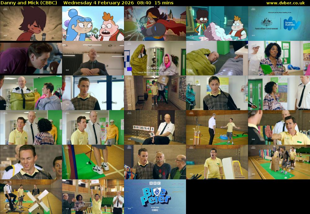 Danny and Mick (CBBC) Wednesday 4 February 2026 08:40 - 08:55