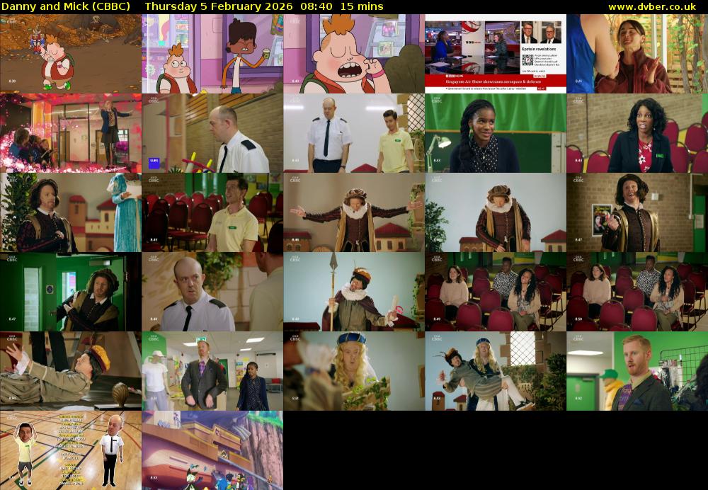 Danny and Mick (CBBC) Thursday 5 February 2026 08:40 - 08:55