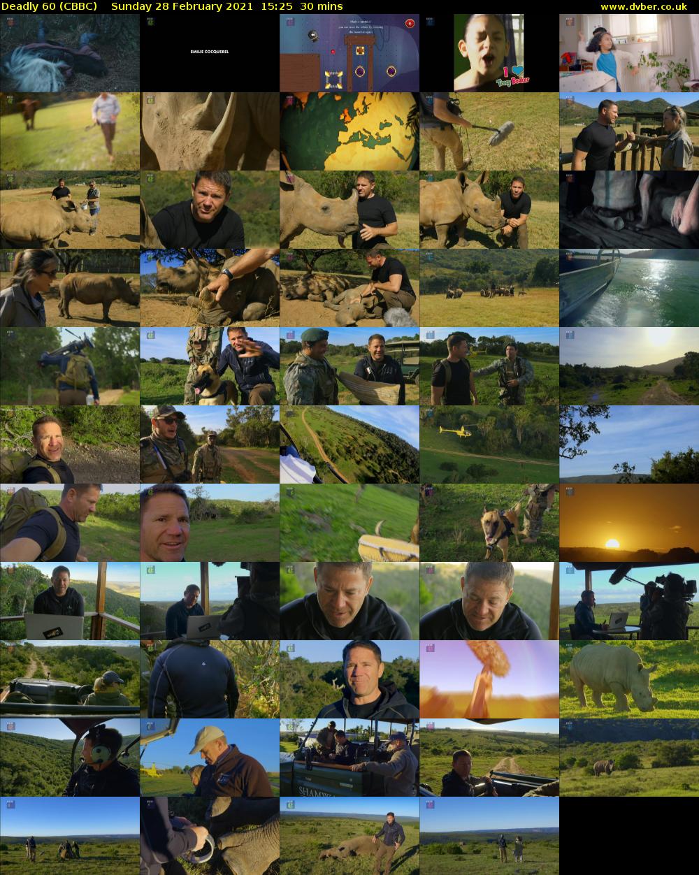 Deadly 60 (CBBC) Sunday 28 February 2021 15:25 - 15:55
