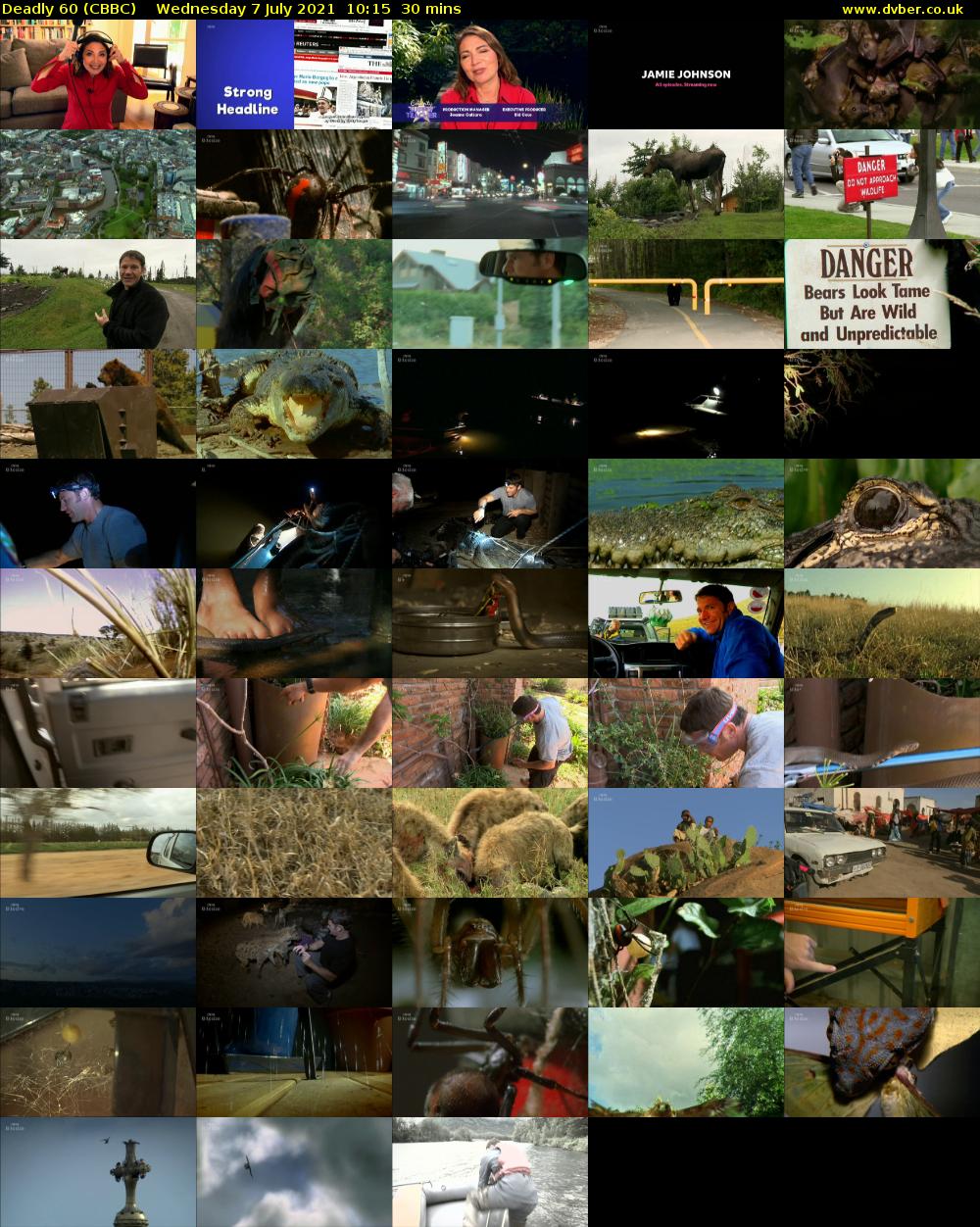 Deadly 60 (CBBC) Wednesday 7 July 2021 10:15 - 10:45