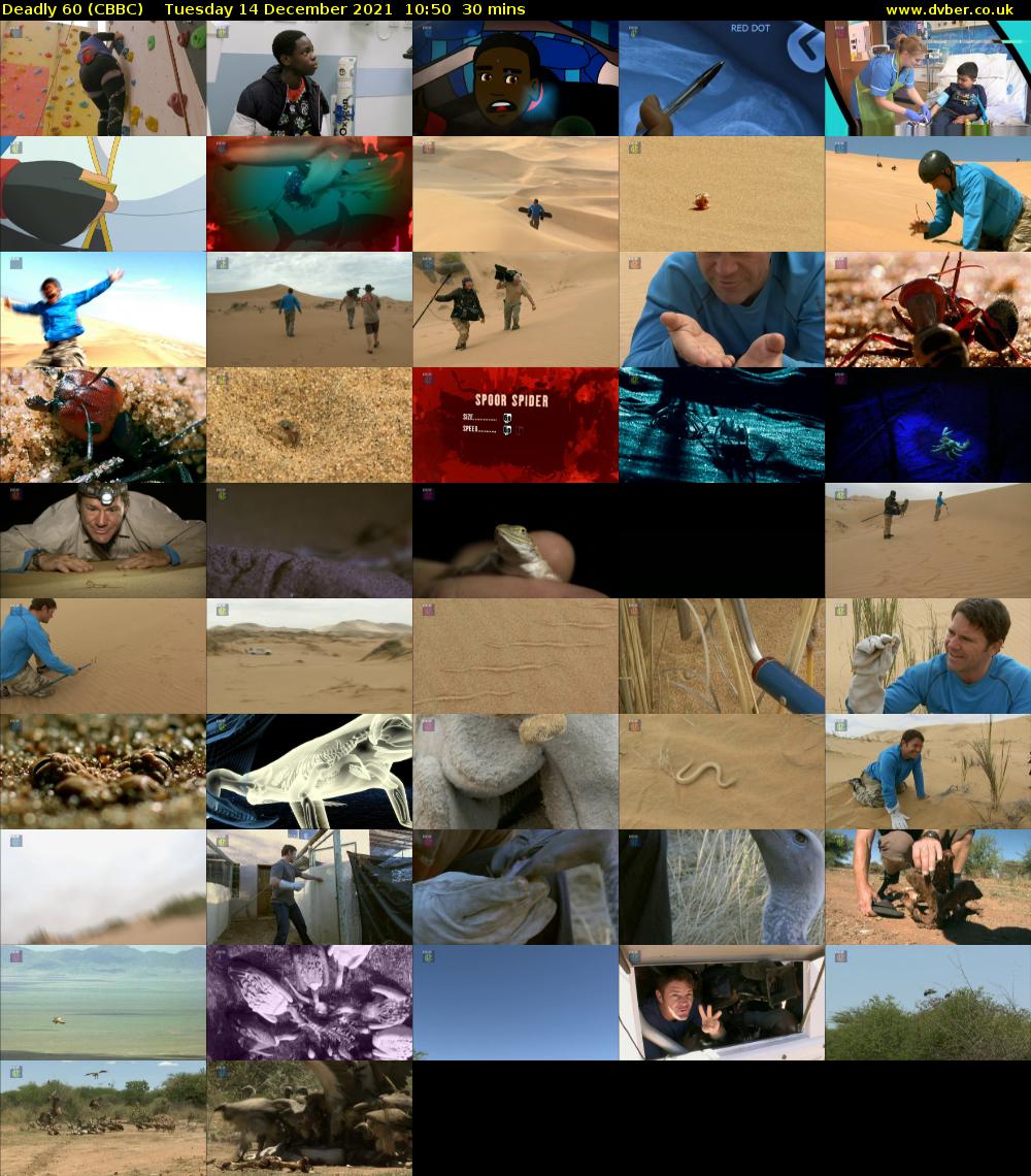 Deadly 60 (CBBC) Tuesday 14 December 2021 10:50 - 11:20