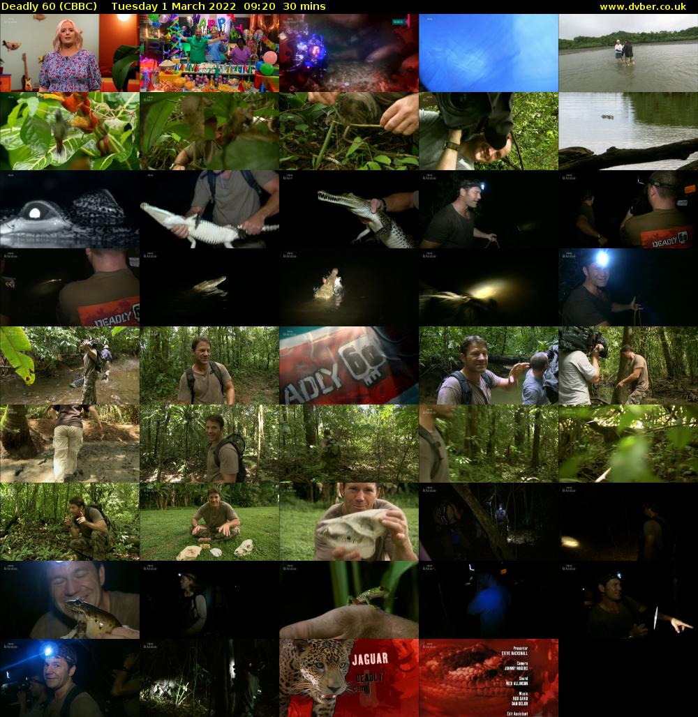 Deadly 60 (CBBC) Tuesday 1 March 2022 09:20 - 09:50