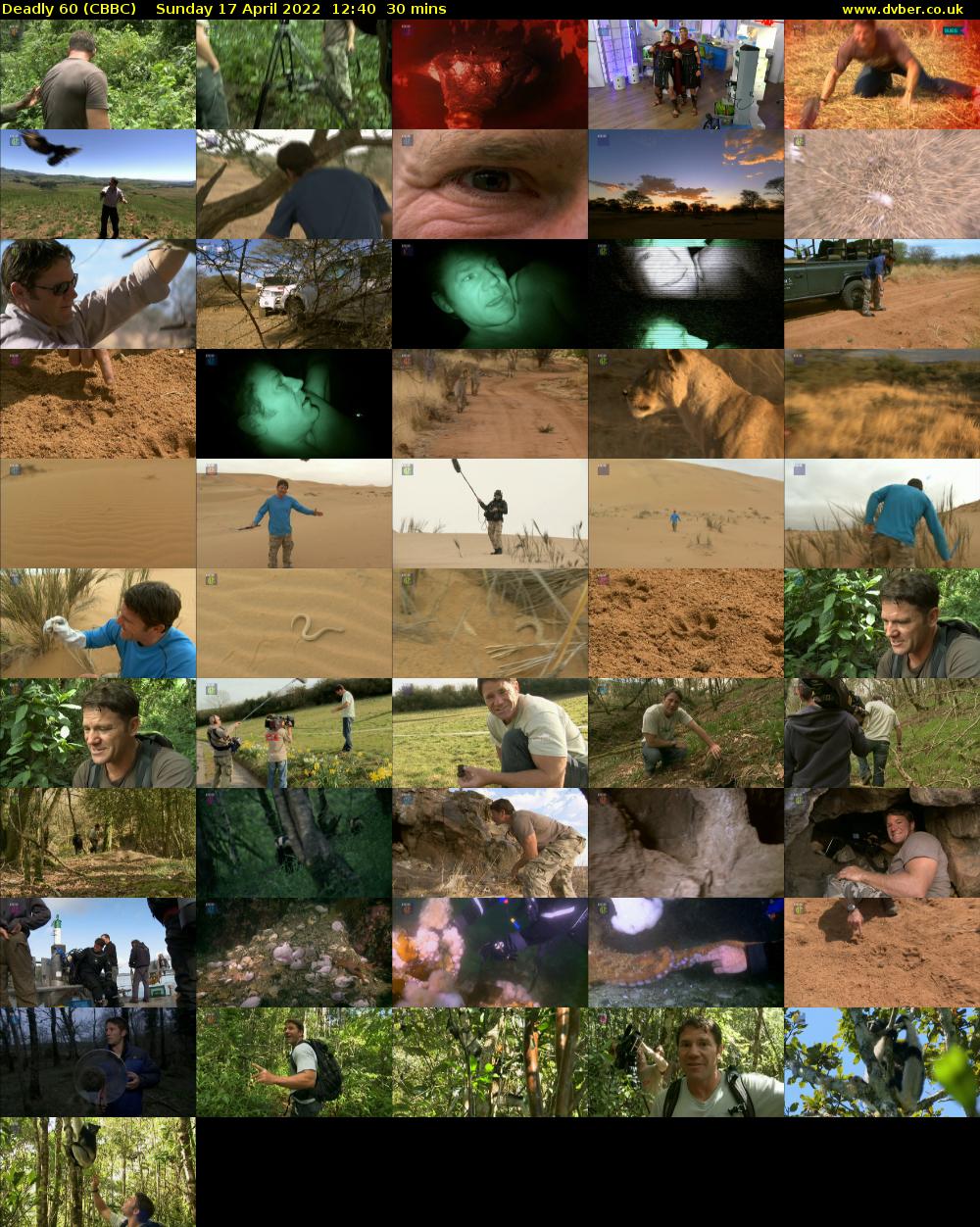 Deadly 60 (CBBC) Sunday 17 April 2022 12:40 - 13:10