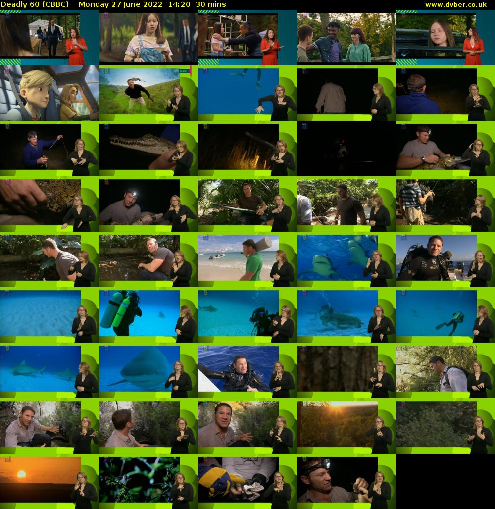 Deadly 60 (CBBC) Monday 27 June 2022 14:20 - 14:50