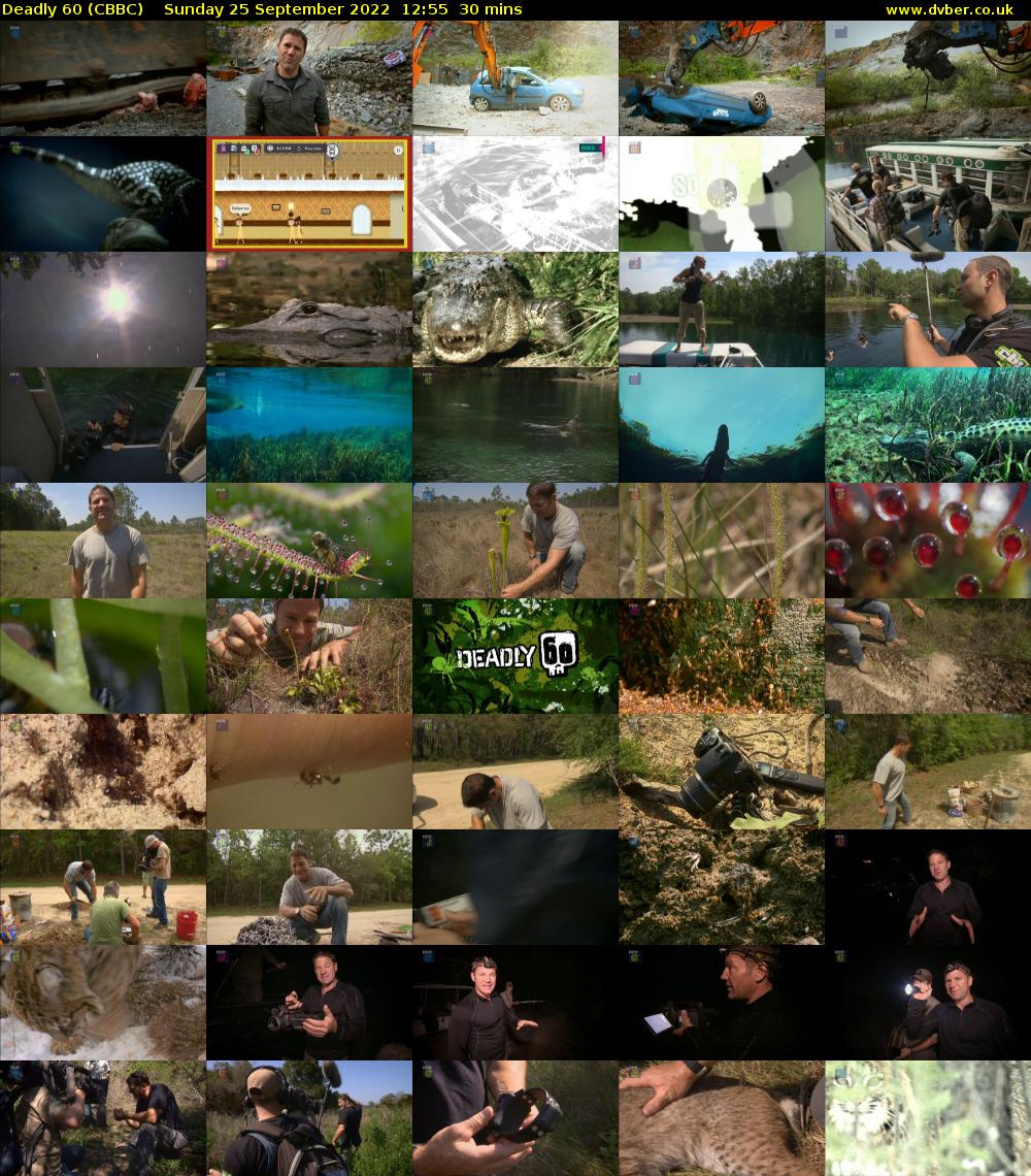 Deadly 60 (CBBC) Sunday 25 September 2022 12:55 - 13:25