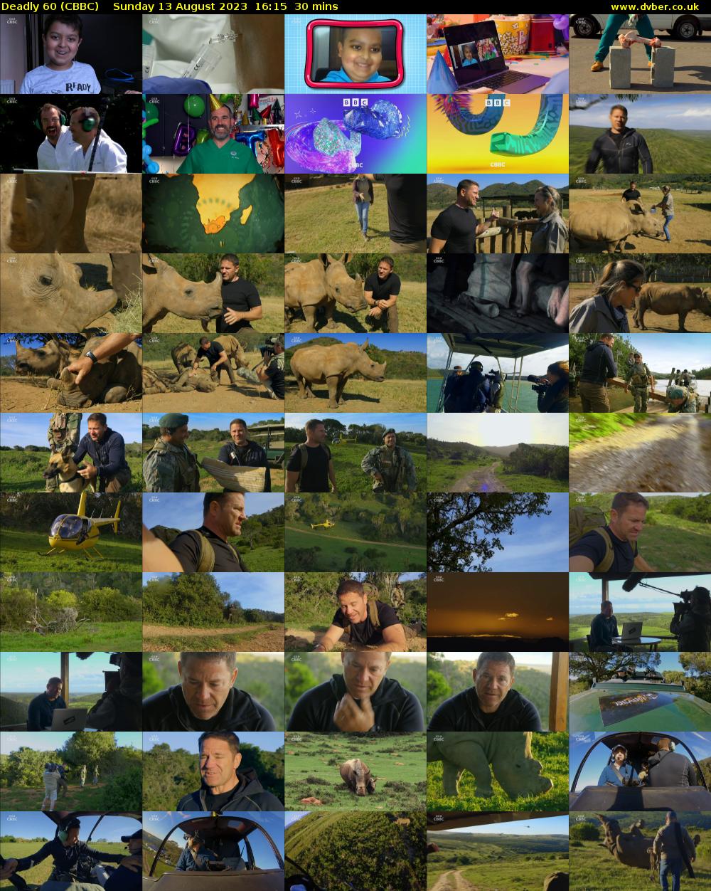 Deadly 60 (CBBC) Sunday 13 August 2023 16:15 - 16:45