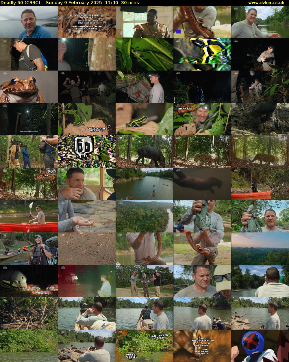 Deadly 60 (CBBC) Sunday 9 February 2025 11:40 - 12:10