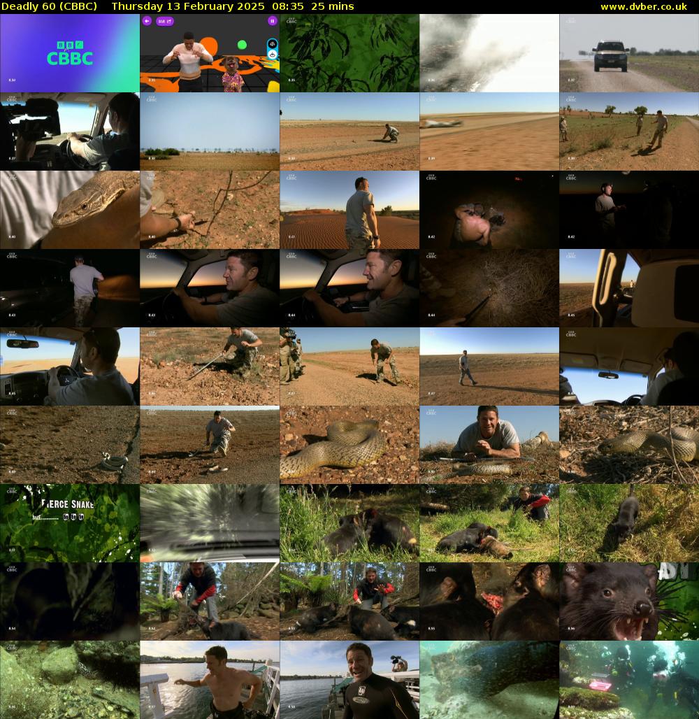 Deadly 60 (CBBC) Thursday 13 February 2025 08:35 - 09:00