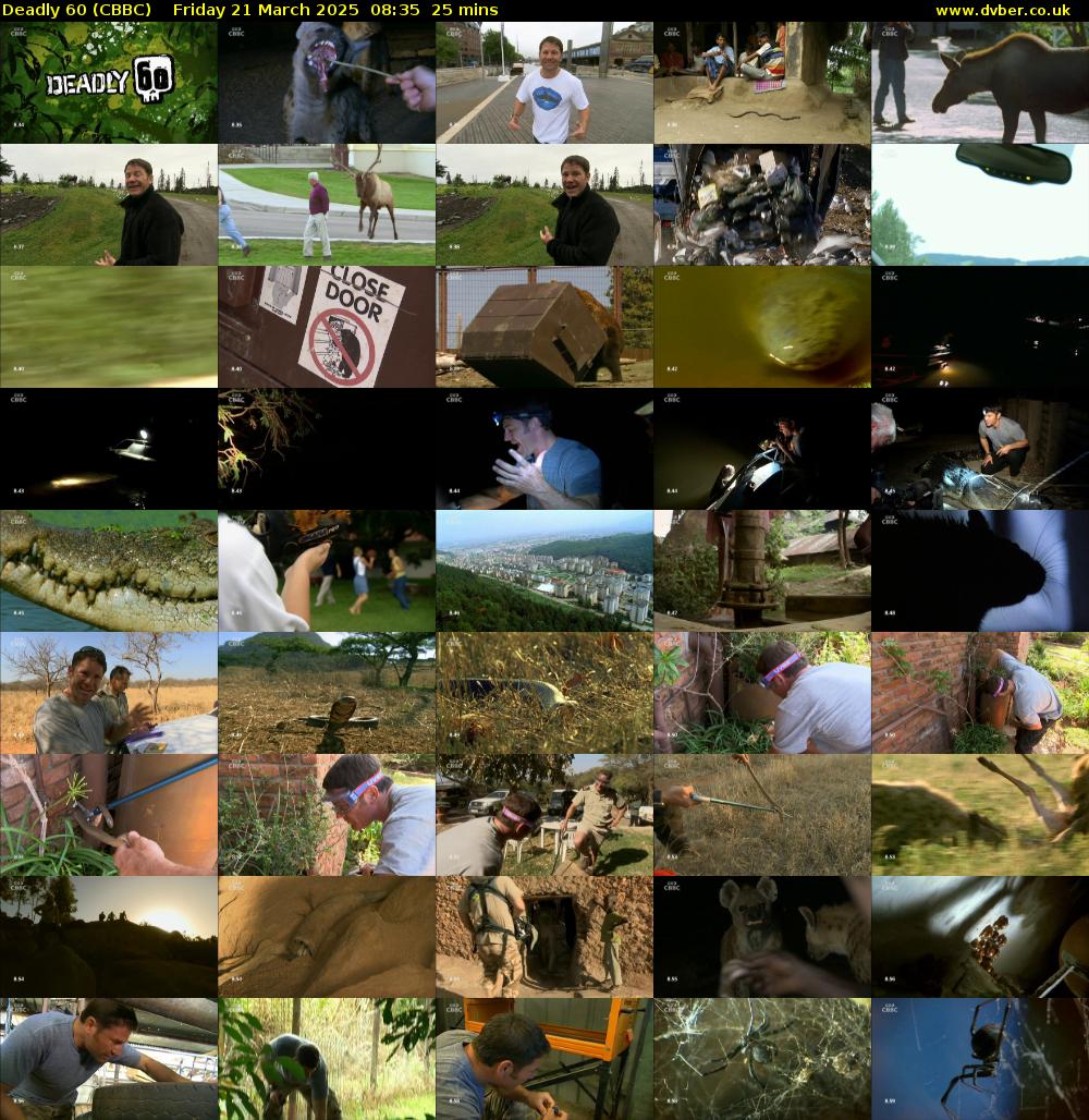Deadly 60 (CBBC) Friday 21 March 2025 08:35 - 09:00