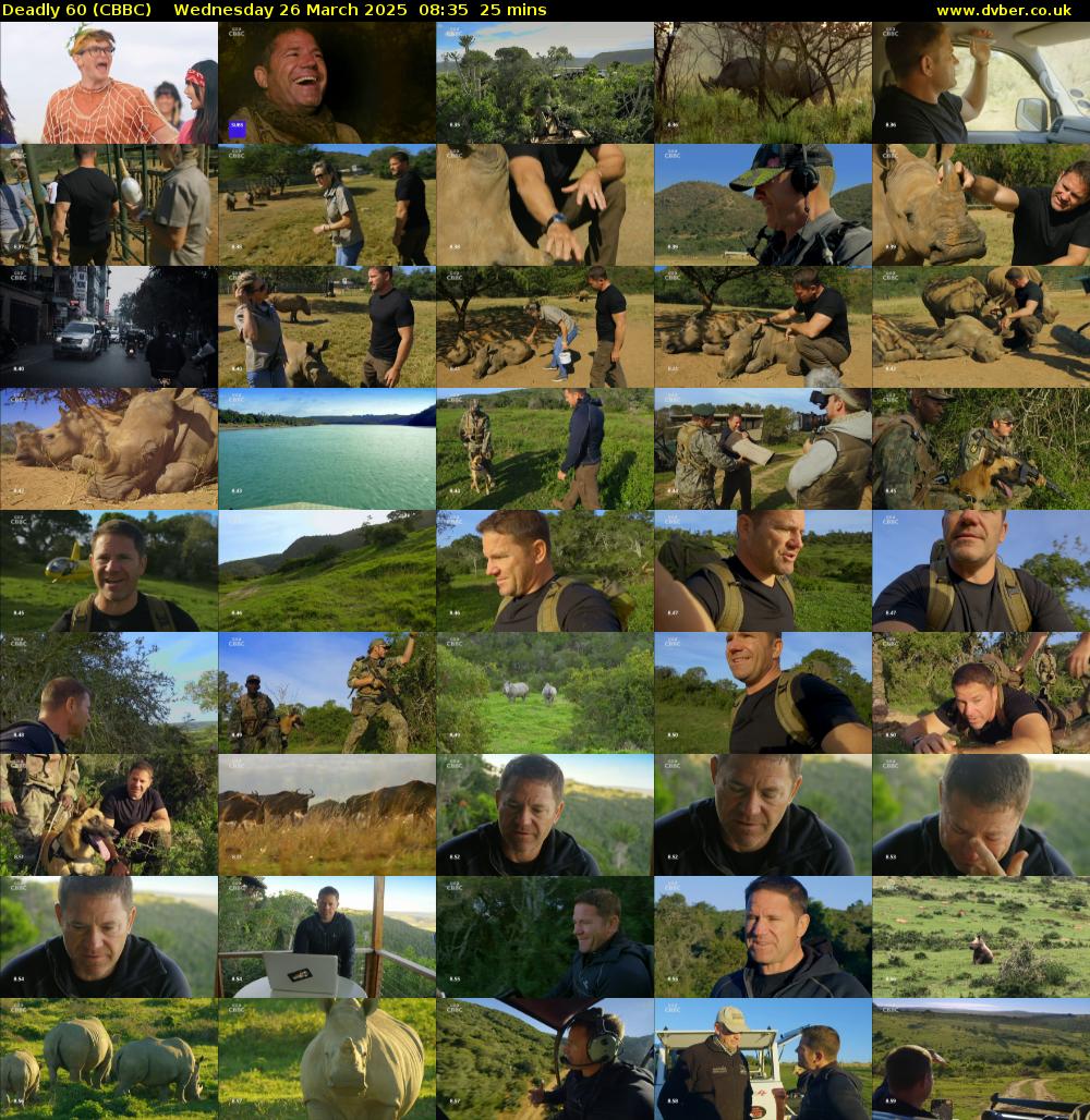 Deadly 60 (CBBC) Wednesday 26 March 2025 08:35 - 09:00