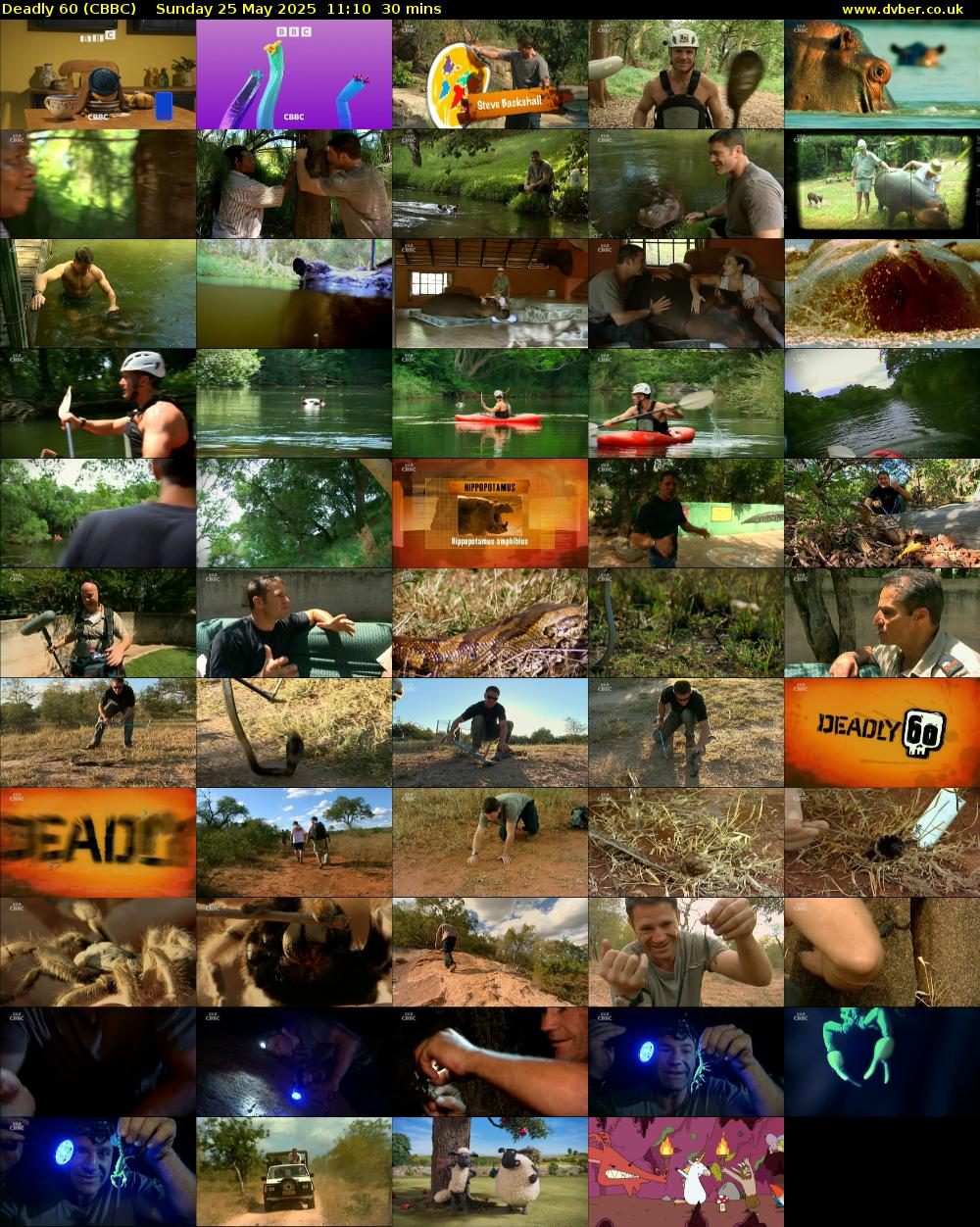 Deadly 60 (CBBC) Sunday 25 May 2025 11:10 - 11:40
