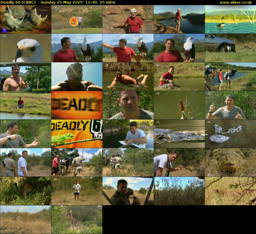 Deadly 60 (CBBC) Sunday 25 May 2025 11:40 - 12:05