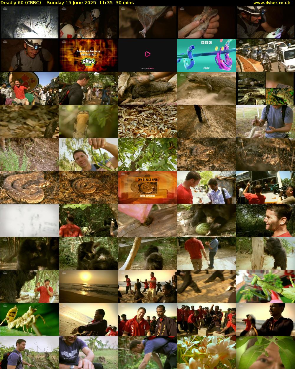 Deadly 60 (CBBC) Sunday 15 June 2025 11:35 - 12:05