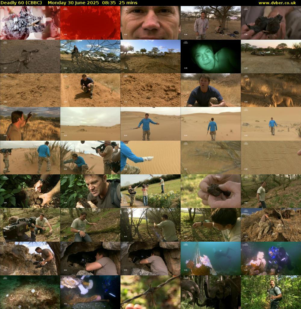Deadly 60 (CBBC) Monday 30 June 2025 08:35 - 09:00