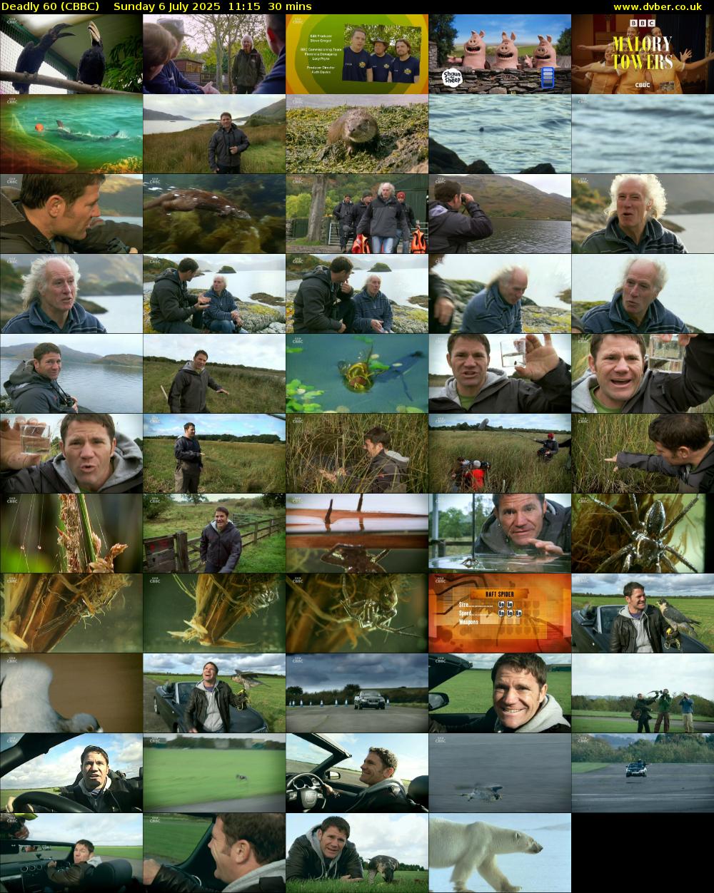 Deadly 60 (CBBC) Sunday 6 July 2025 11:15 - 11:45
