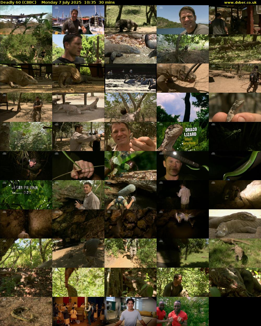 Deadly 60 (CBBC) Monday 7 July 2025 10:35 - 11:05
