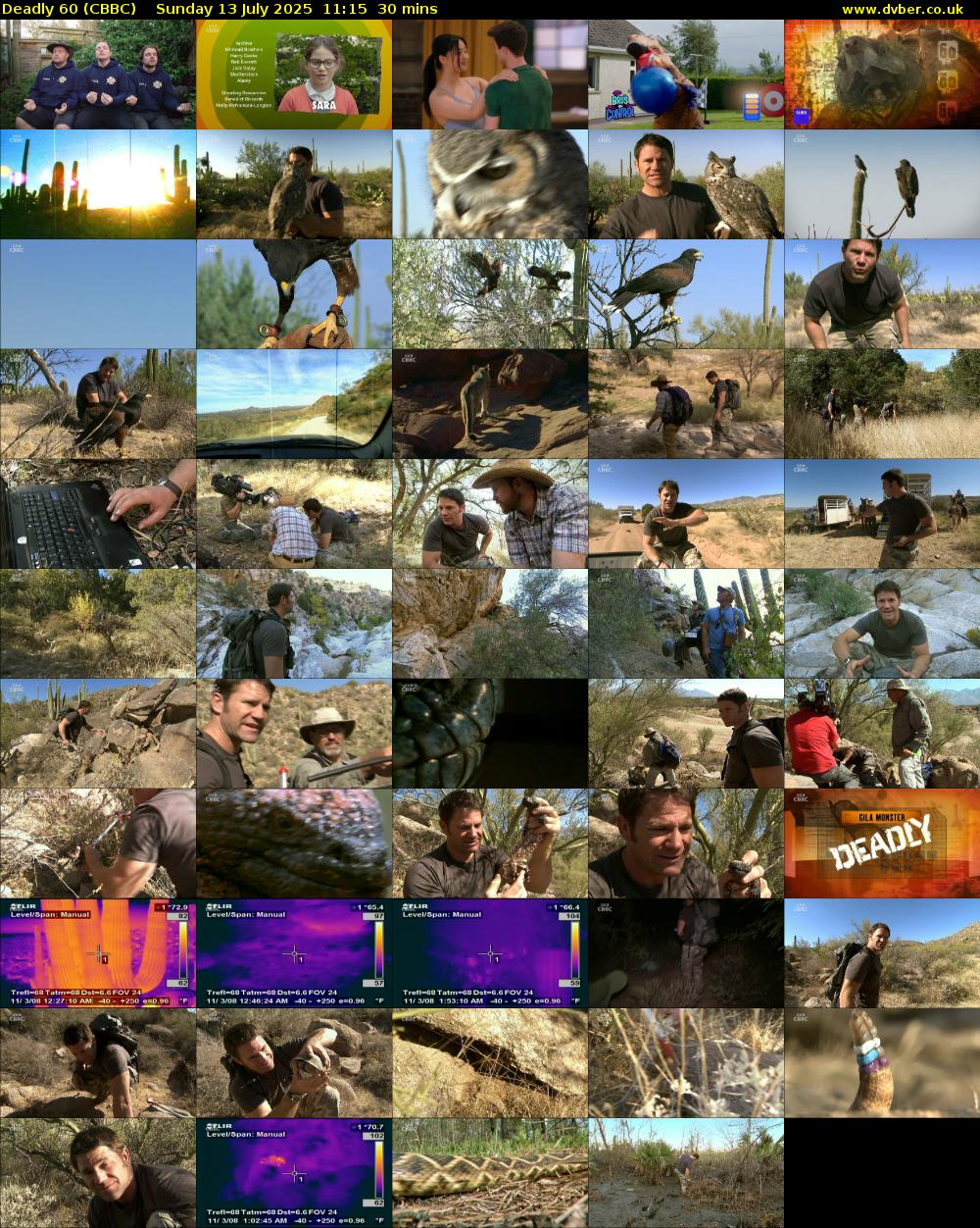 Deadly 60 (CBBC) Sunday 13 July 2025 11:15 - 11:45