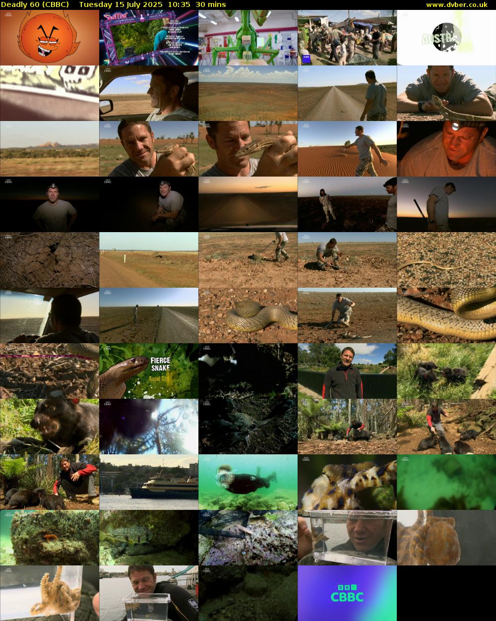 Deadly 60 (CBBC) Tuesday 15 July 2025 10:35 - 11:05