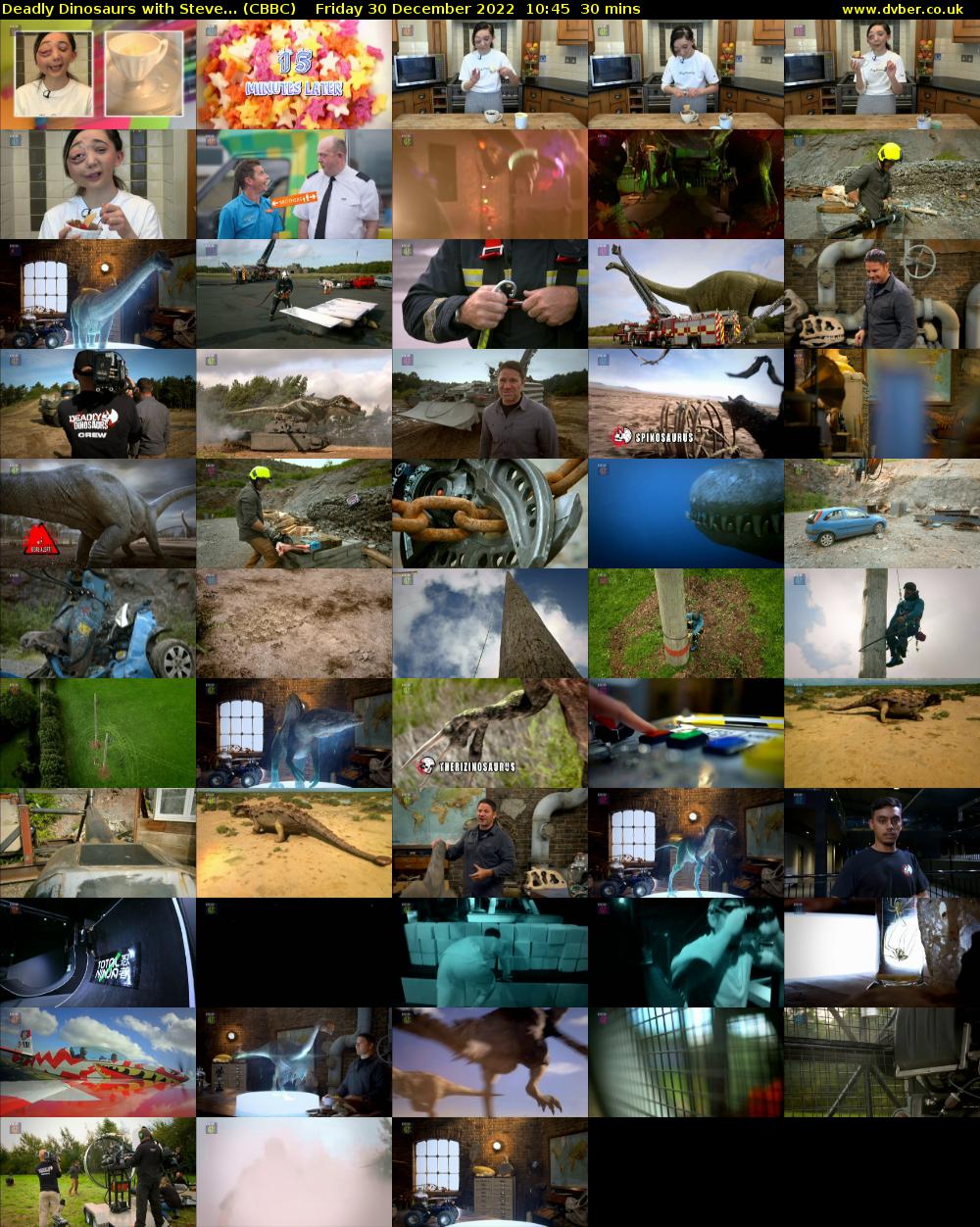 Deadly Dinosaurs with Steve... (CBBC) Friday 30 December 2022 10:45 - 11:15