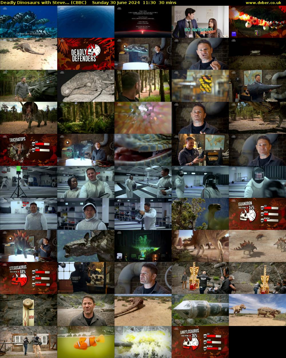 Deadly Dinosaurs with Steve... (CBBC) Sunday 30 June 2024 11:30 - 12:00