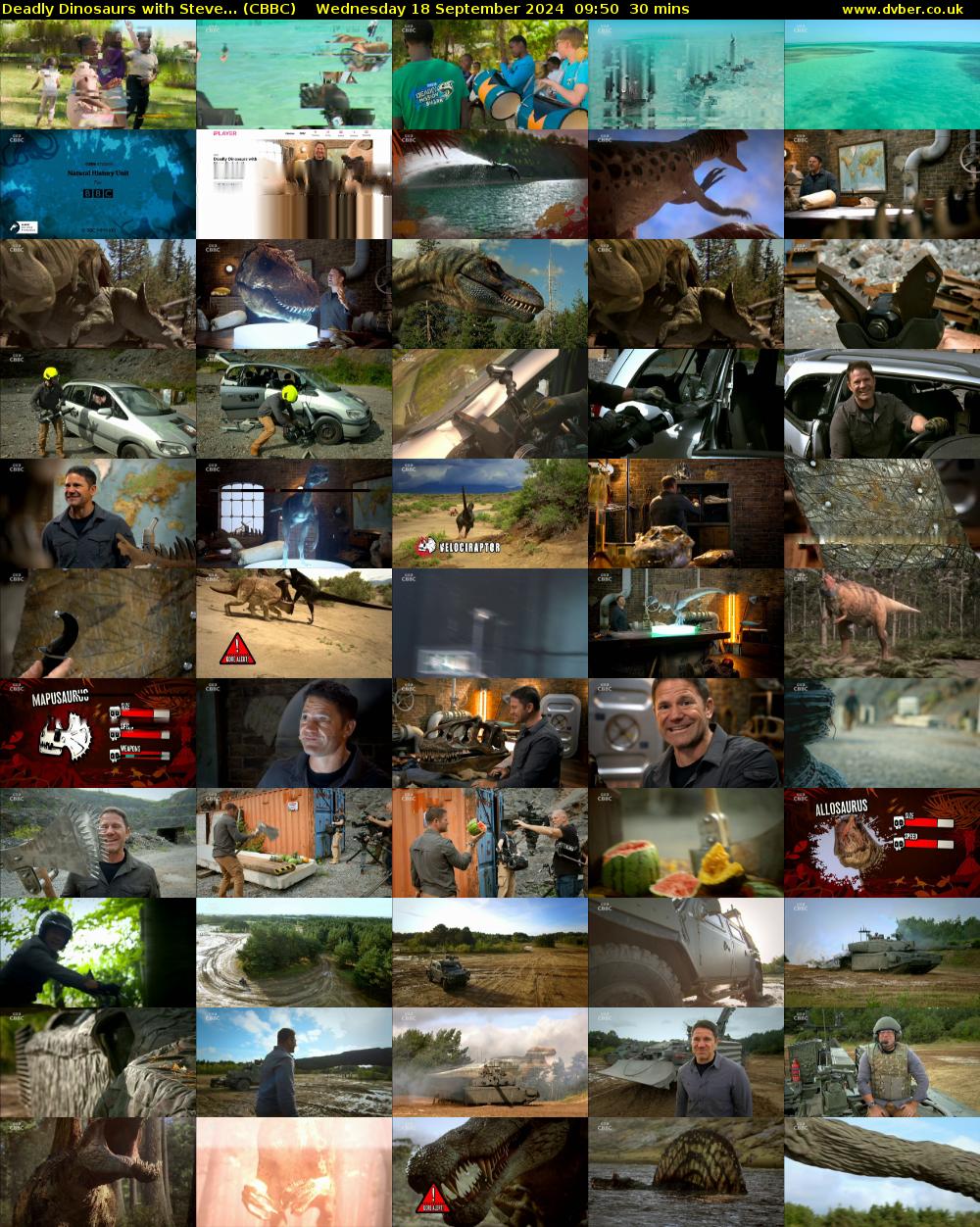 Deadly Dinosaurs with Steve... (CBBC) Wednesday 18 September 2024 09:50 - 10:20