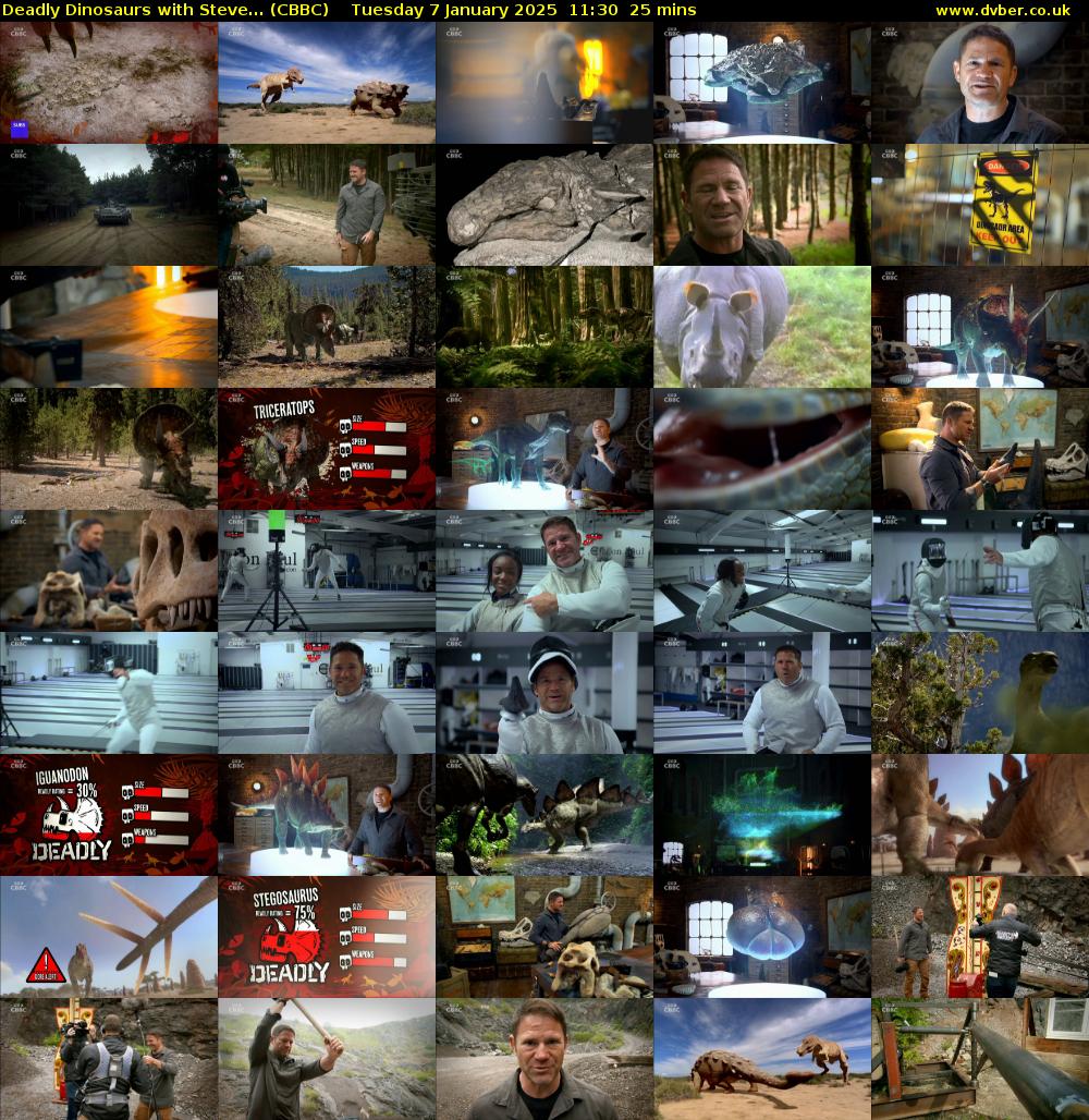 Deadly Dinosaurs with Steve... (CBBC) Tuesday 7 January 2025 11:30 - 11:55