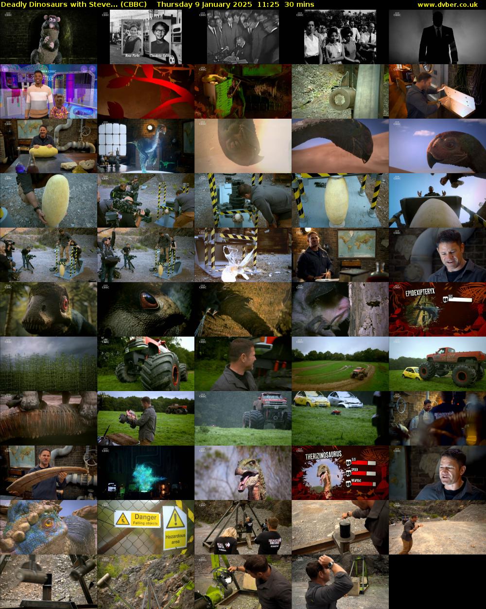 Deadly Dinosaurs with Steve... (CBBC) Thursday 9 January 2025 11:25 - 11:55
