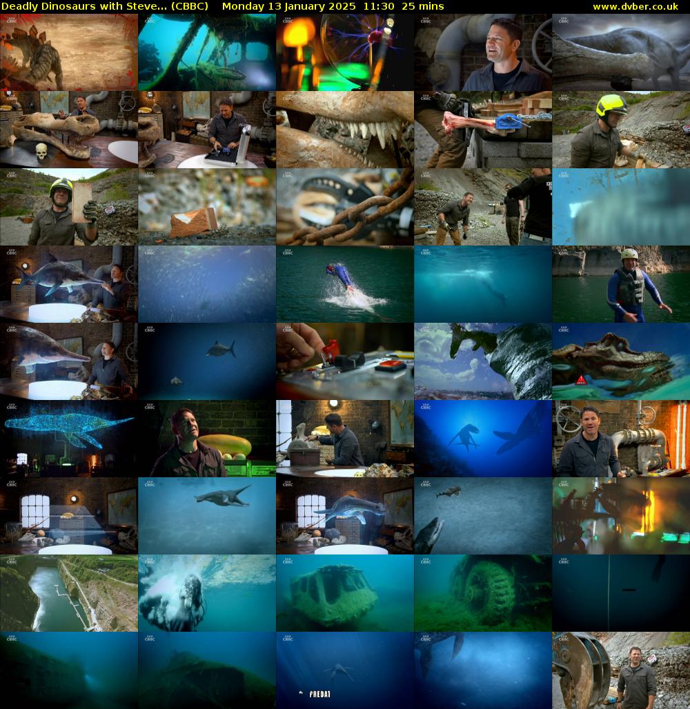 Deadly Dinosaurs with Steve... (CBBC) Monday 13 January 2025 11:30 - 11:55