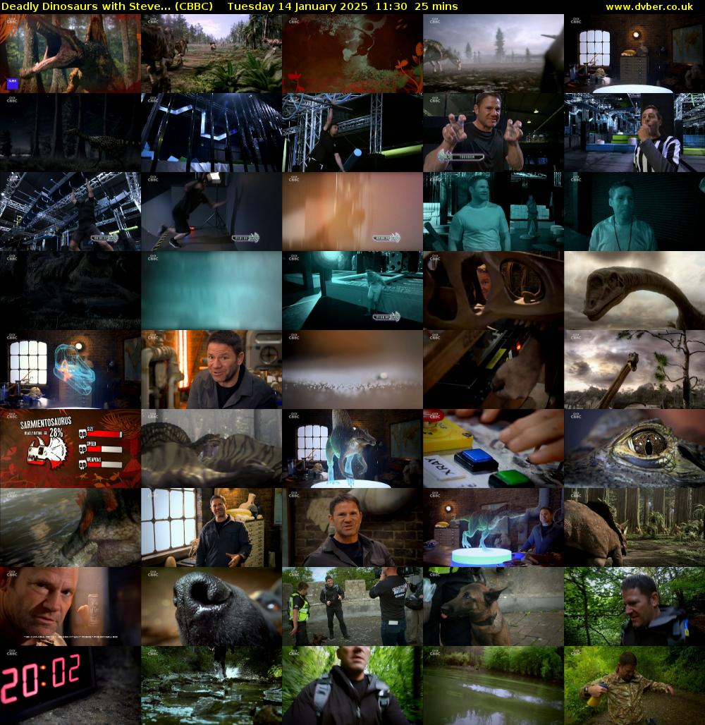 Deadly Dinosaurs with Steve... (CBBC) Tuesday 14 January 2025 11:30 - 11:55