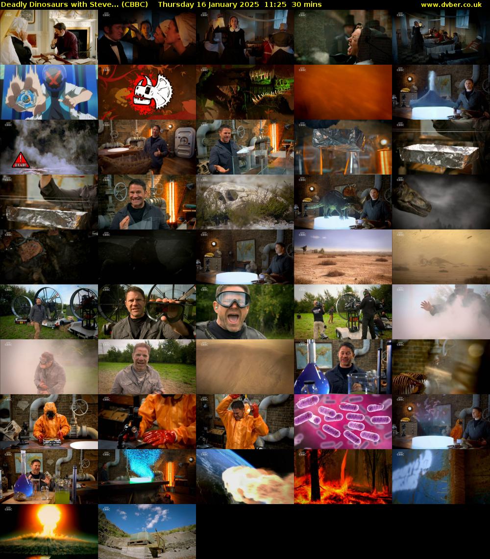 Deadly Dinosaurs with Steve... (CBBC) Thursday 16 January 2025 11:25 - 11:55