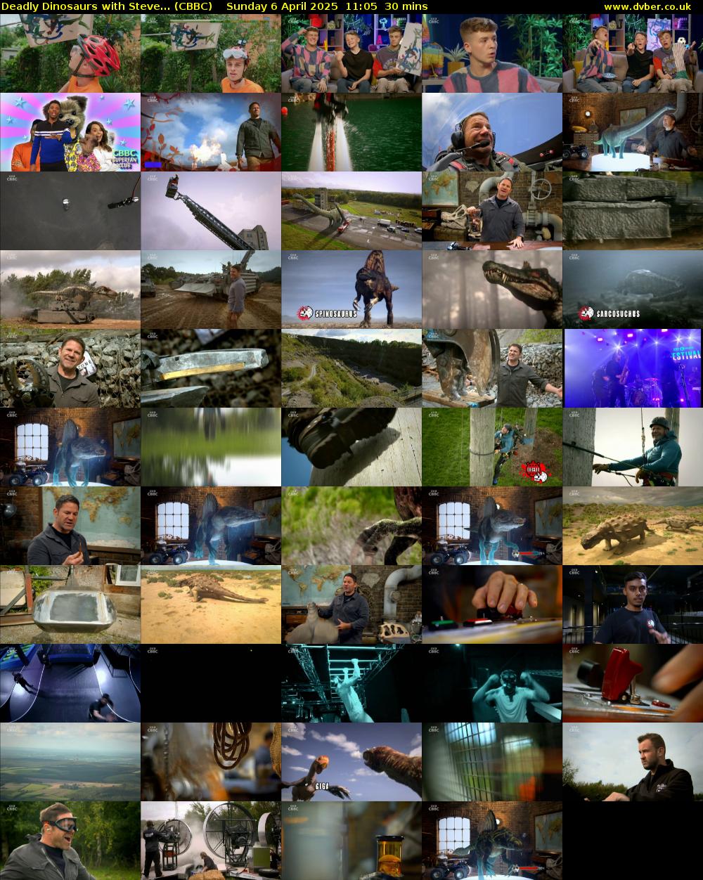 Deadly Dinosaurs with Steve... (CBBC) Sunday 6 April 2025 11:05 - 11:35