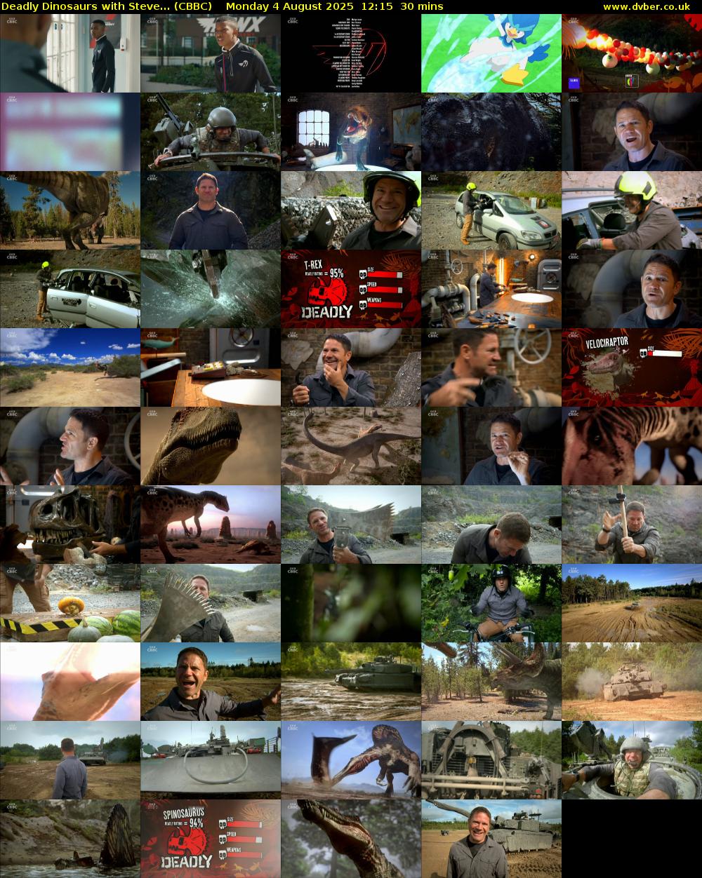 Deadly Dinosaurs with Steve... (CBBC) Monday 4 August 2025 12:15 - 12:45