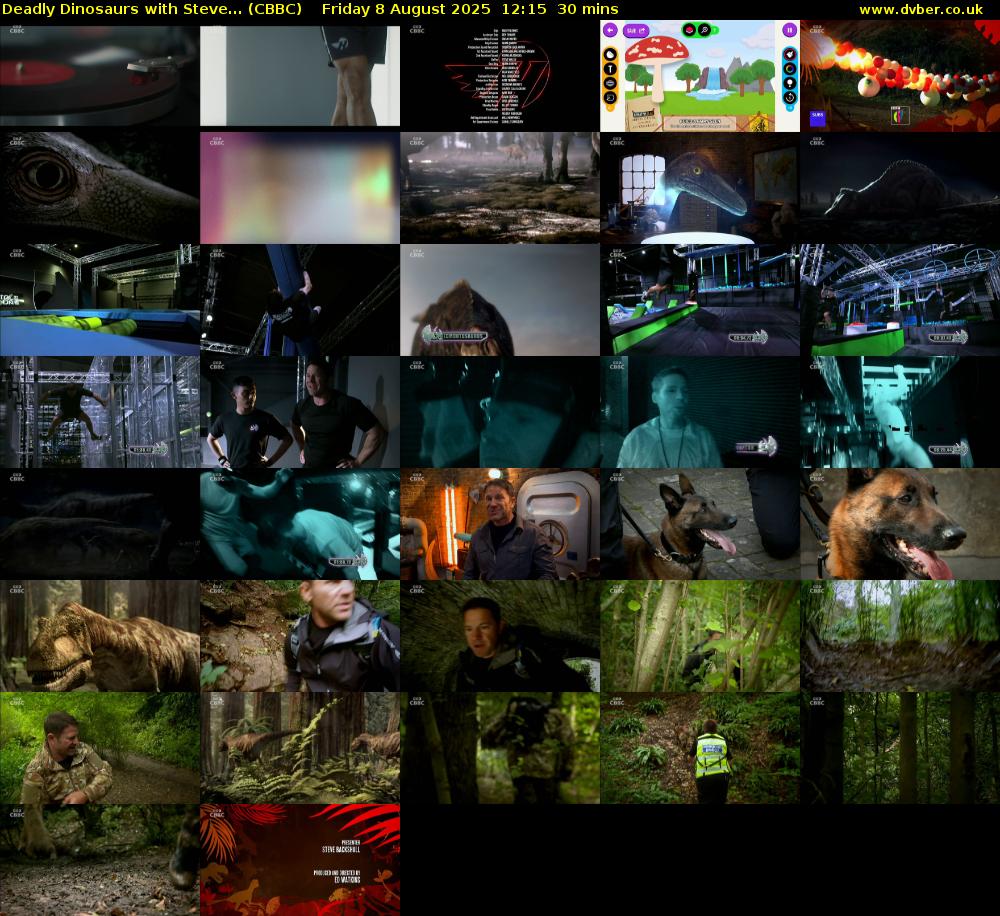 Deadly Dinosaurs with Steve... (CBBC) Friday 8 August 2025 12:15 - 12:45