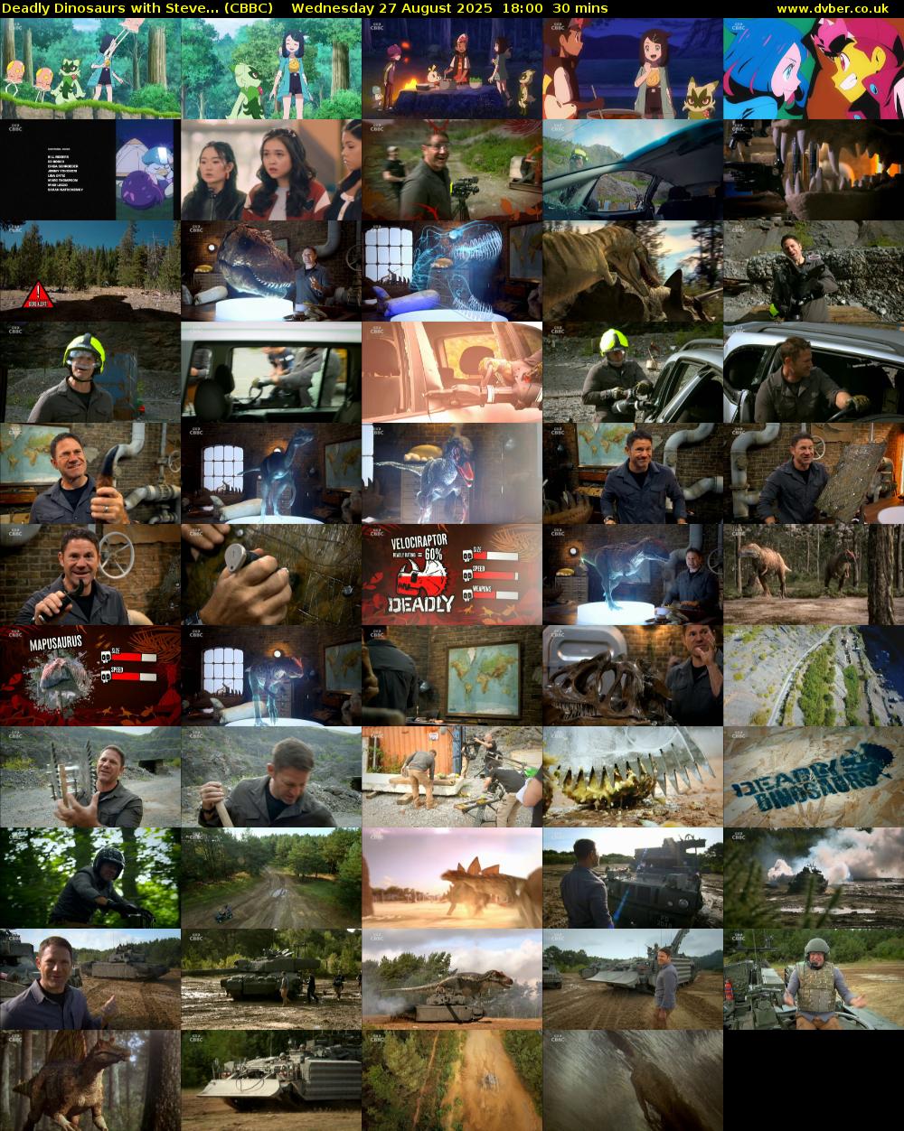 Deadly Dinosaurs with Steve... (CBBC) Wednesday 27 August 2025 18:00 - 18:30