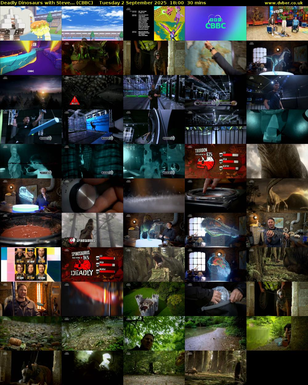 Deadly Dinosaurs with Steve... (CBBC) Tuesday 2 September 2025 18:00 - 18:30