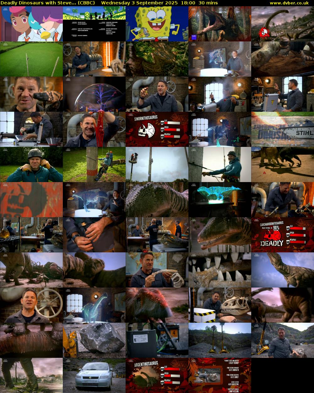 Deadly Dinosaurs with Steve... (CBBC) Wednesday 3 September 2025 18:00 - 18:30