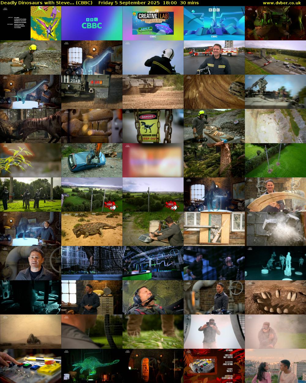 Deadly Dinosaurs with Steve... (CBBC) Friday 5 September 2025 18:00 - 18:30