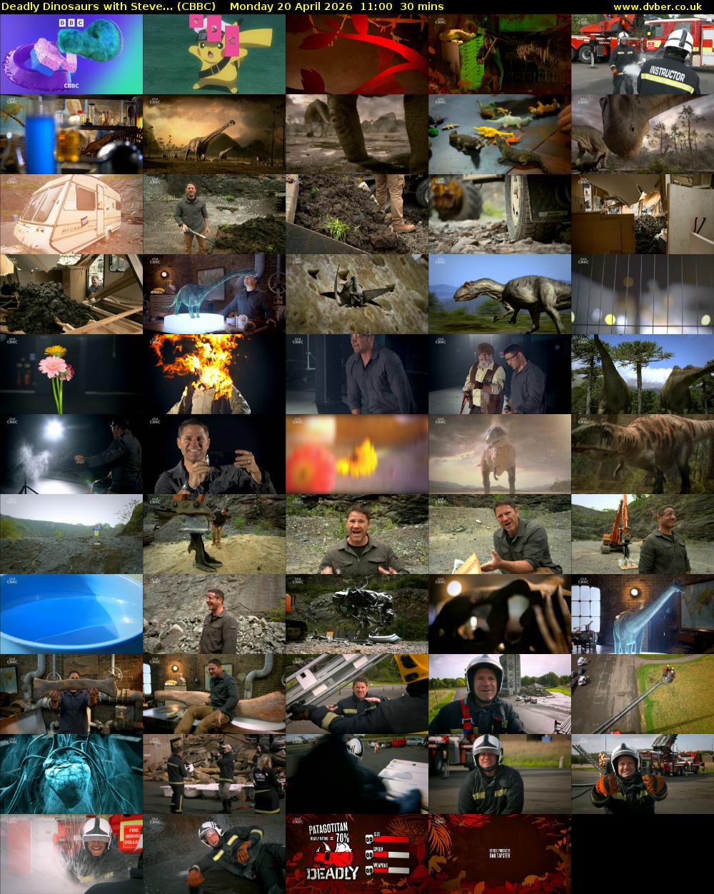 Deadly Dinosaurs with Steve... (CBBC) Monday 20 April 2026 11:00 - 11:30
