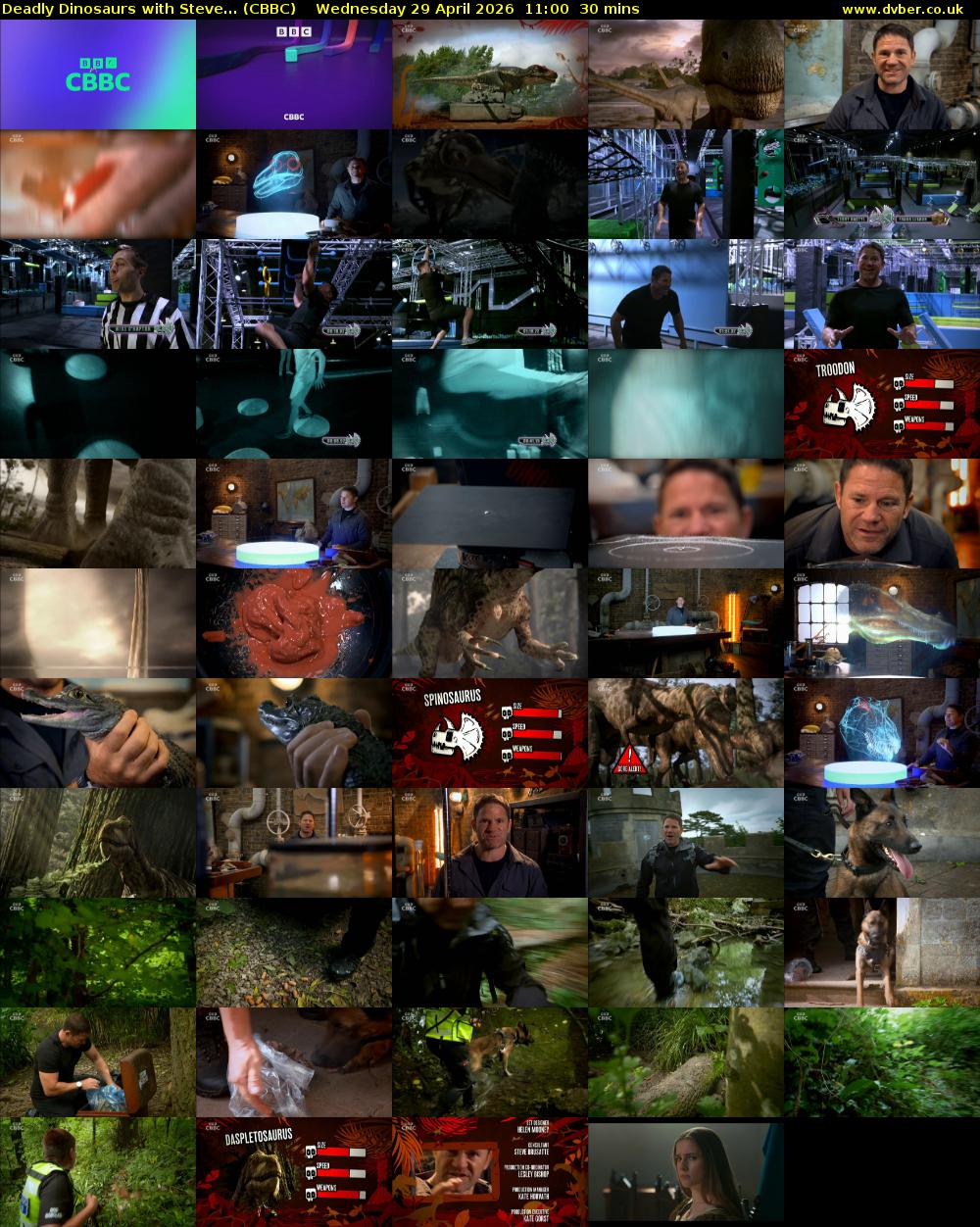 Deadly Dinosaurs with Steve... (CBBC) Wednesday 29 April 2026 11:00 - 11:30